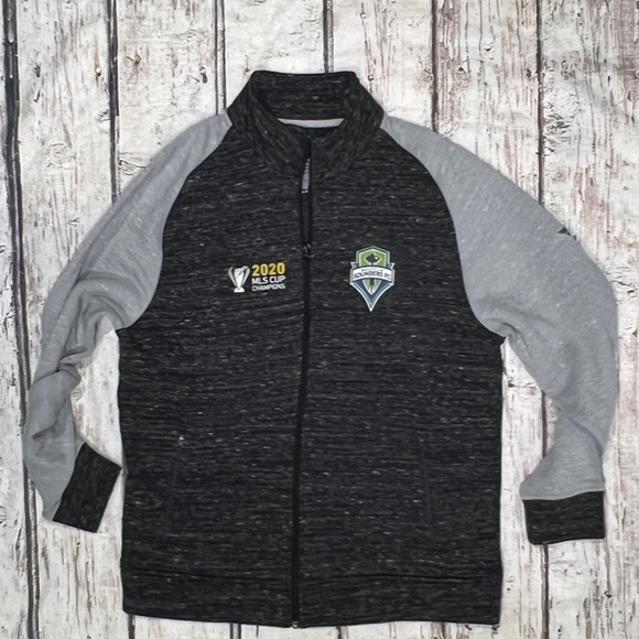 Seattle Sounders 2020 World Cup MLS Soccer Zip Up Coat Jacket Futbol Mens - Picture 1 of 6